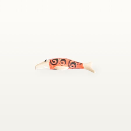 Schwimmender Keramik Fisch - Rot mit Spirale – Bild 6