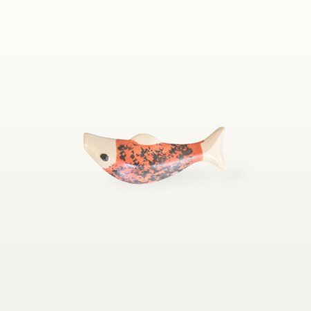Alternative view of Schwimmender Keramik Fisch - Rot mit Punkten