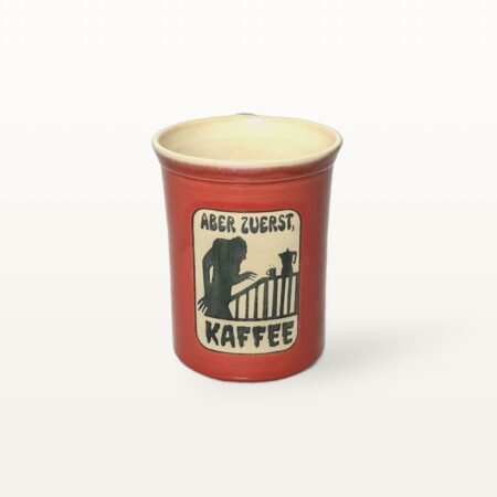 Große Tasse - Graphico Explizit - Zuerst Kaffee - Rot
