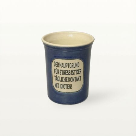Große Tasse - Graphico Explizit - Idioten - Blau