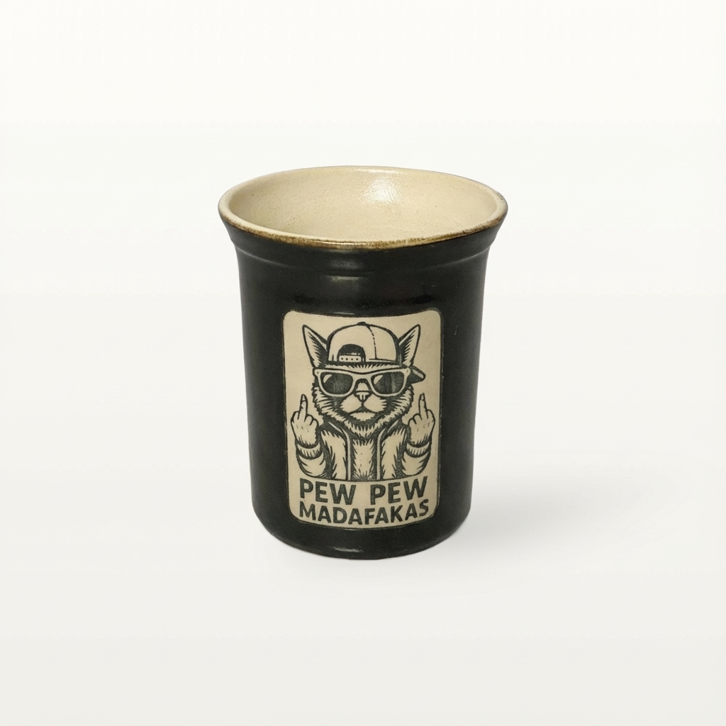Große Tasse - Graphico Explizit - Pew Pew 2 - Schwarz 5