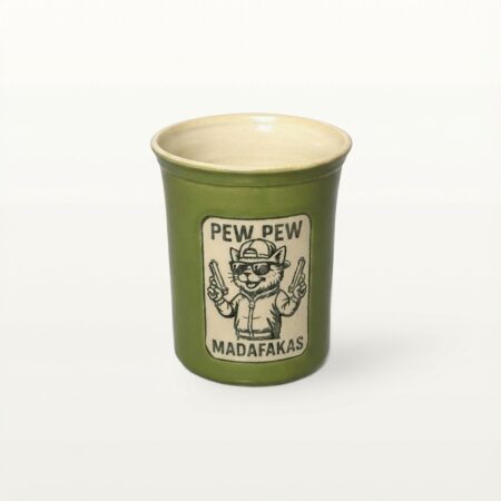 Große Tasse - Graphico Explizit - Pew Pew 1 - Grün