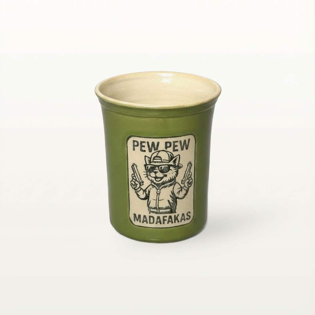 Große Tasse - Graphico Explizit - Pew Pew 1 - Grün 1 Große Tasse - Graphico Explizit - Pew Pew 1 - Grün