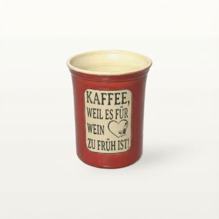 Große Tasse - Graphico Explizit - Kaffee statt Wein - Rot