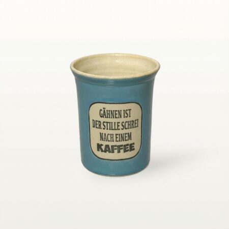 Große Tasse - Graphico Explizit - Gähnen - Türkis