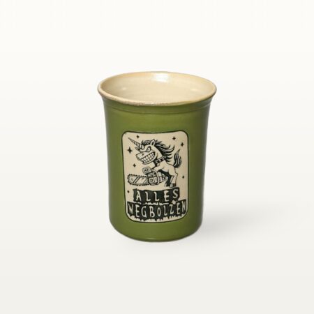 Große Tasse - Graphico Explizit - Wegbolzen - Grün