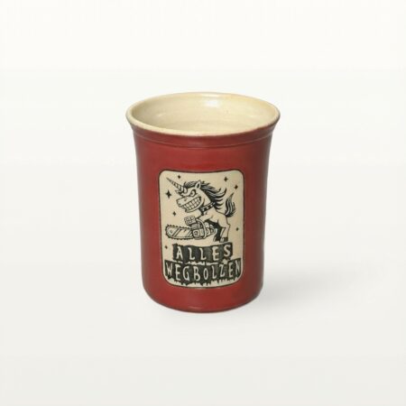 Große Tasse - Graphico Explizit - Wegbolzen - Rot