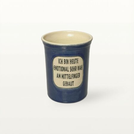 Große Tasse - Graphico Explizit - Mittelfinger - Blau