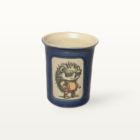 Große Tasse - Graphico Klartext - Cool Igel - Blau