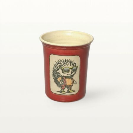 Große Tasse - Graphico Klartext - Cool Igel - Rot