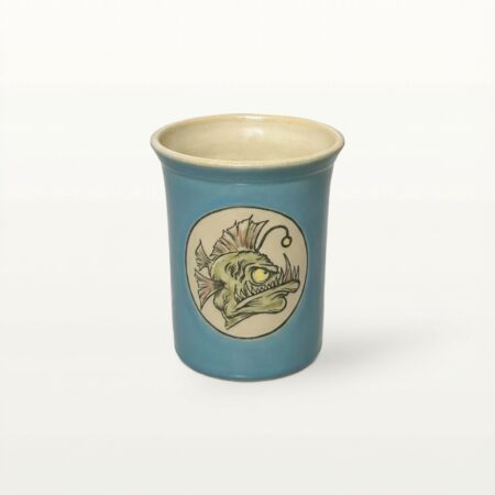 Große Tasse - Graphico Klartext - Cool Fisch - Türkis
