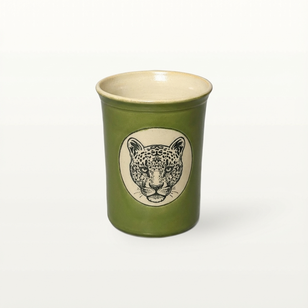 Große Tasse - Graphico Natur - Puma - Grün 1 Große Tasse - Graphico Natur - Puma - Grün