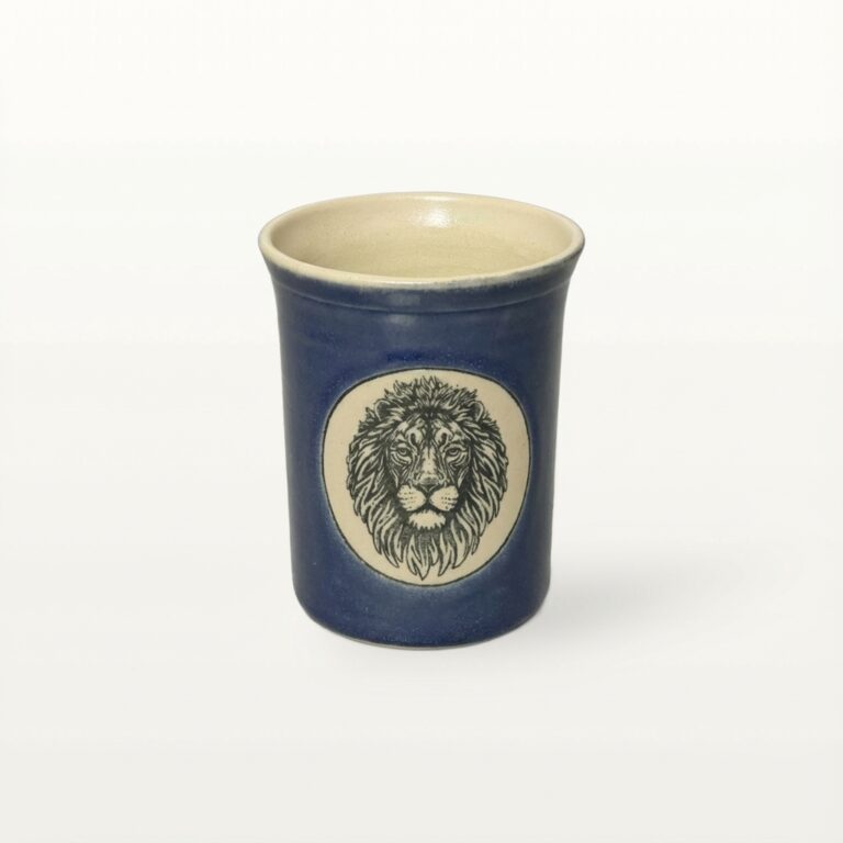 Große Tasse - Graphico Natur - Löwe - Blau 1 Große Tasse - Graphico Natur - Löwe - Blau