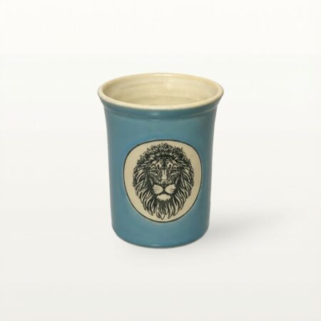 Große Tasse - Graphico Natur - Löwe - Türkis