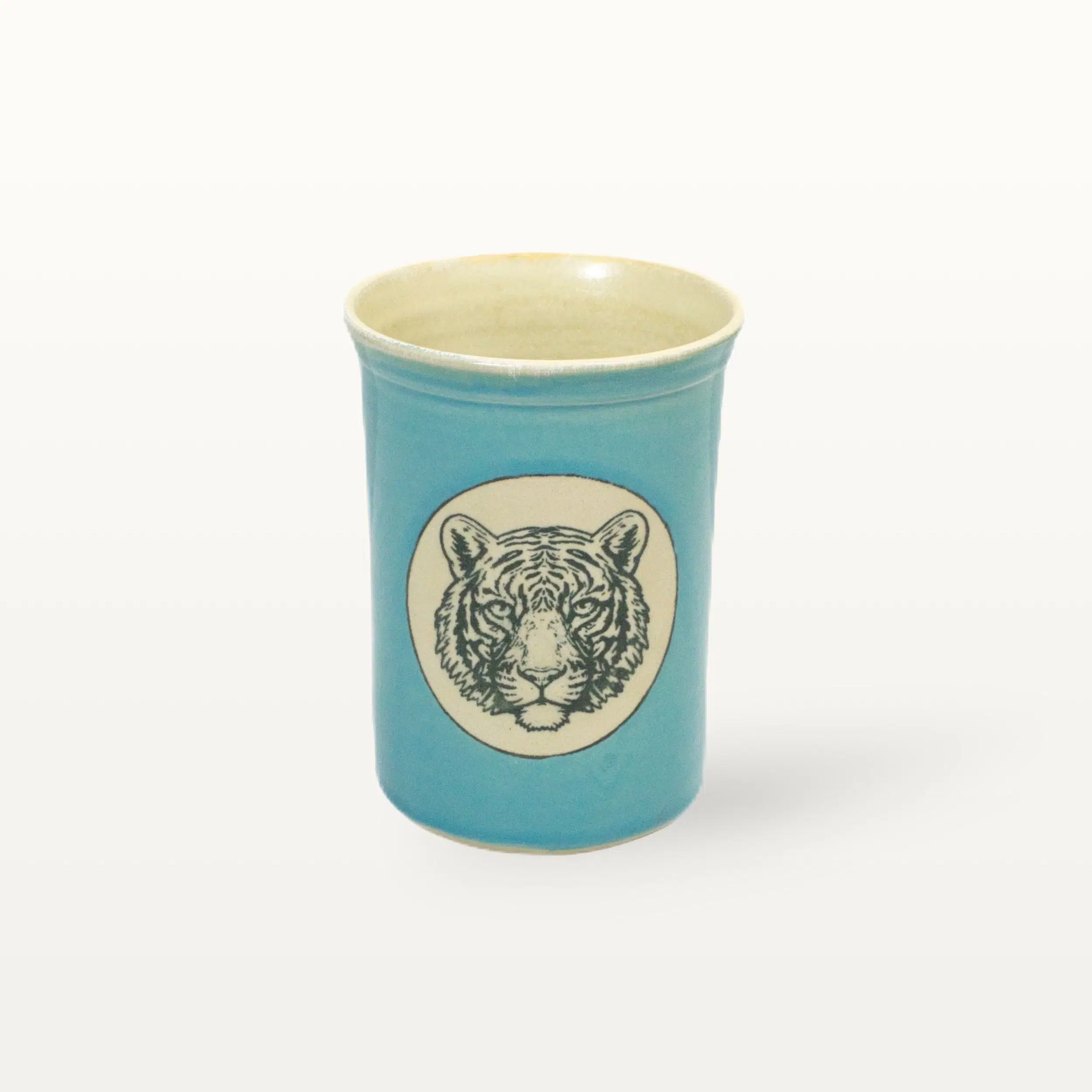 Große Tasse - Graphico Natur - Tiger - Türkis 5