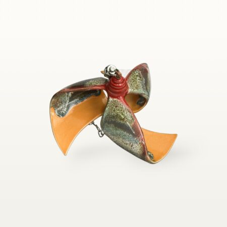 Hängende Windmühle für den Garten - Orange und Rot – Bild 2