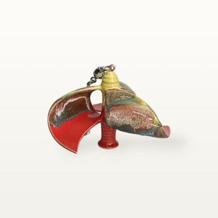 Hängende Windmühle für den Garten - Rot und Gelb