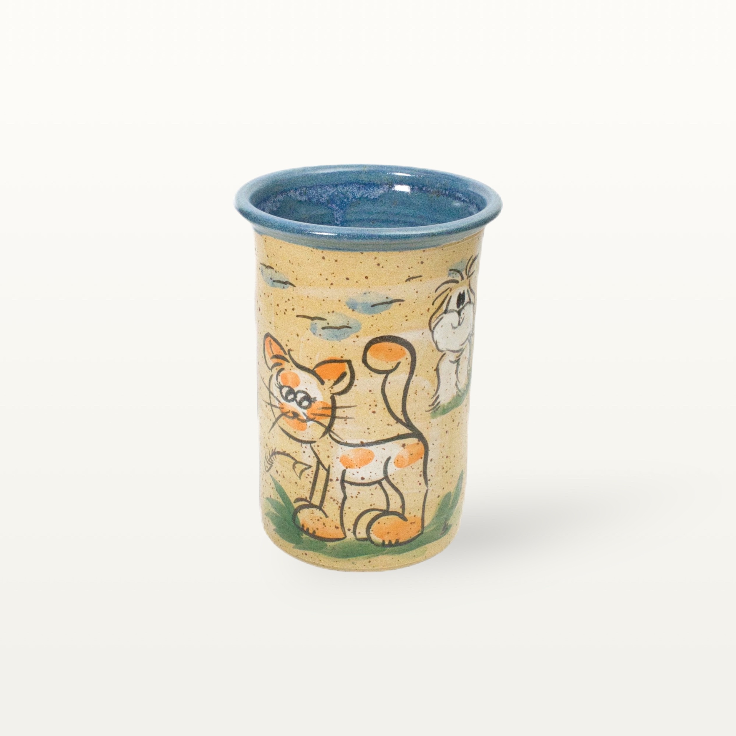 Bestecktopf Katze Hund - Tierfreunde - Blau 1 Bestecktopf Katze Hund - Tierfreunde - Blau