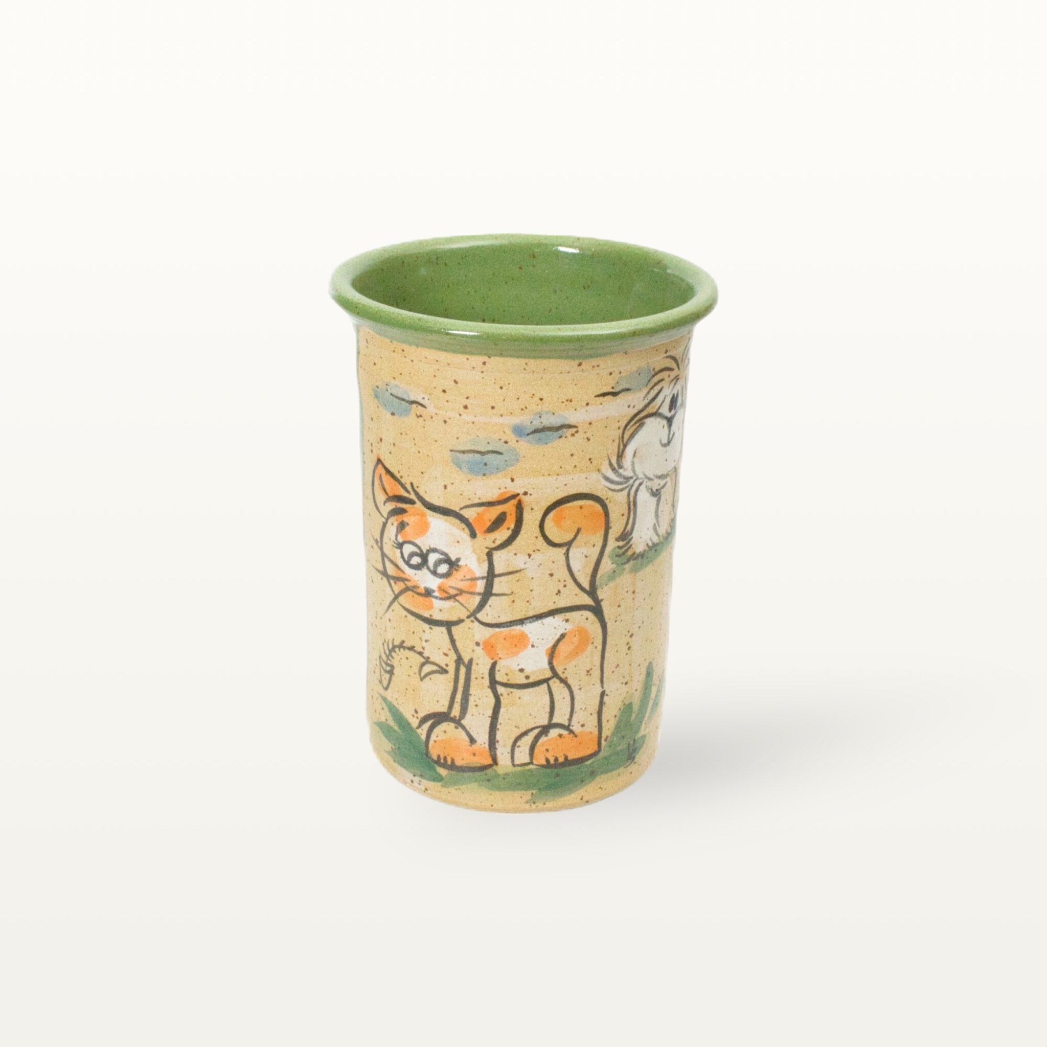 Bestecktopf Katze Hund - Tierfreunde - Grün 1 Bestecktopf Katze Hund - Tierfreunde - Grün