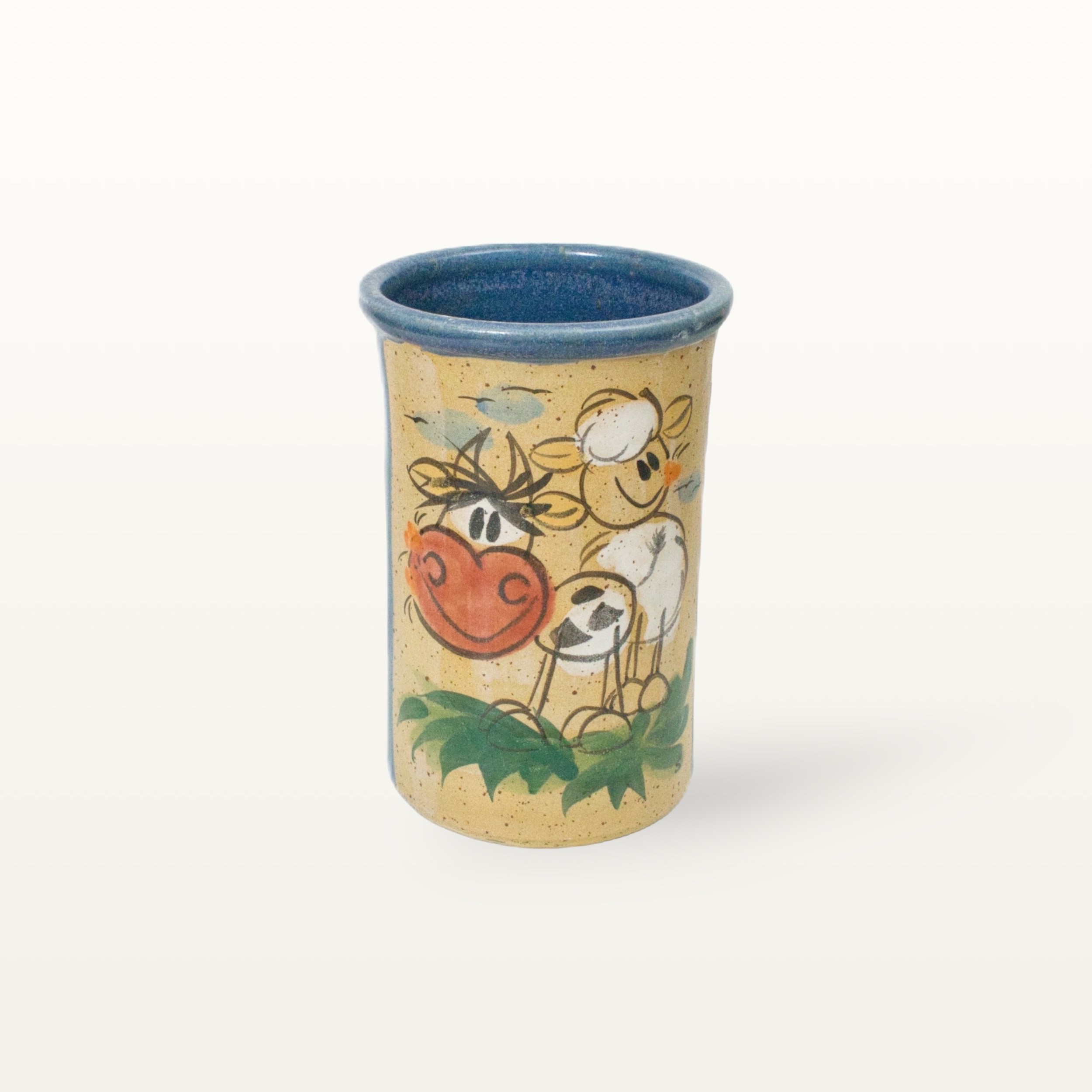 Bestecktopf Schaf Kuh - Tierfreunde - Blau