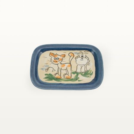 Servierplatte Katze Hund - Tierfreunde - Blau – Bild 3