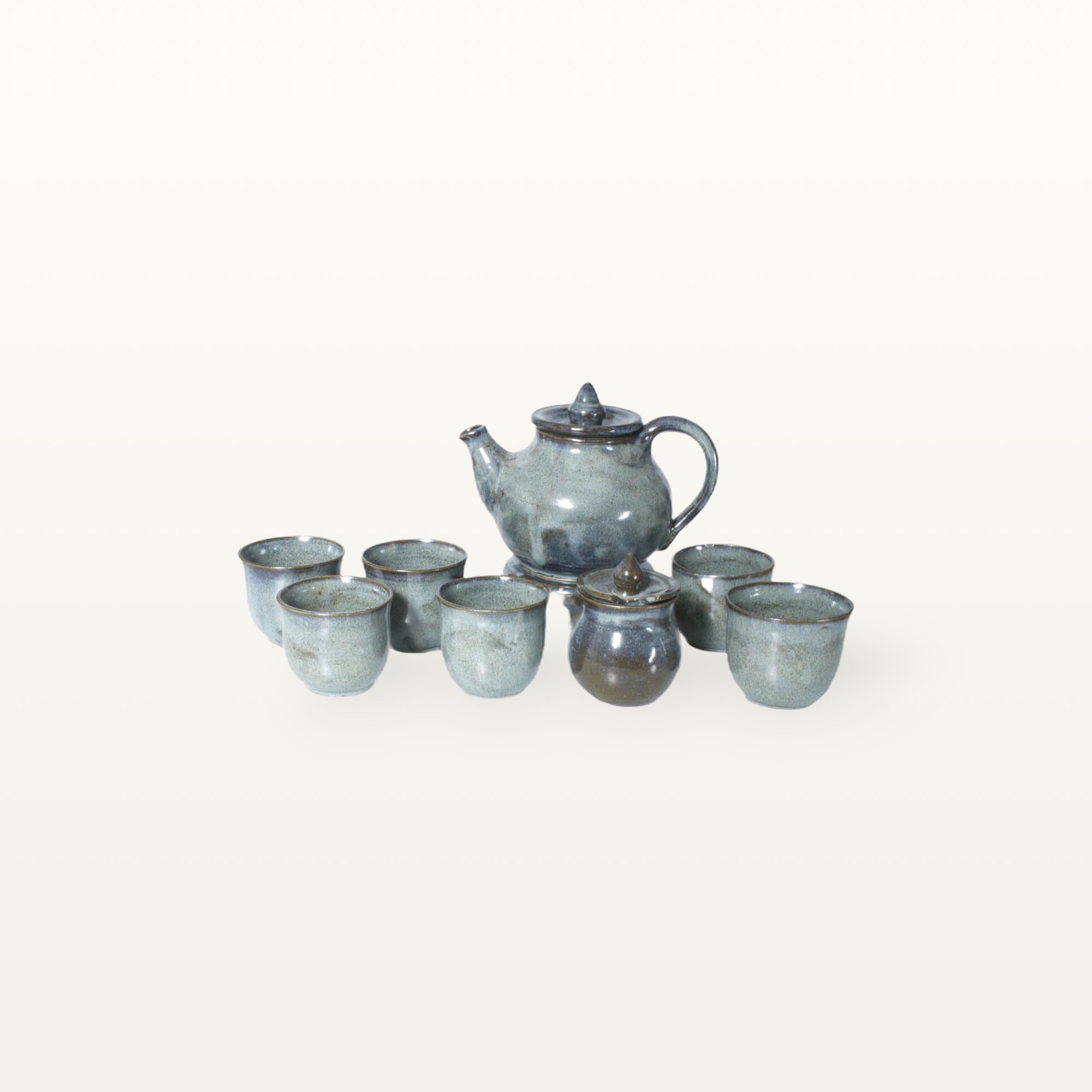 Umfangreiches blaues Teeservice "Charlotte" 1 Umfangreiches blaues Teeservice "Charlotte"