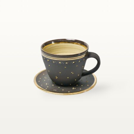 Cappuccinogedeck "Piazza" - Schwarz