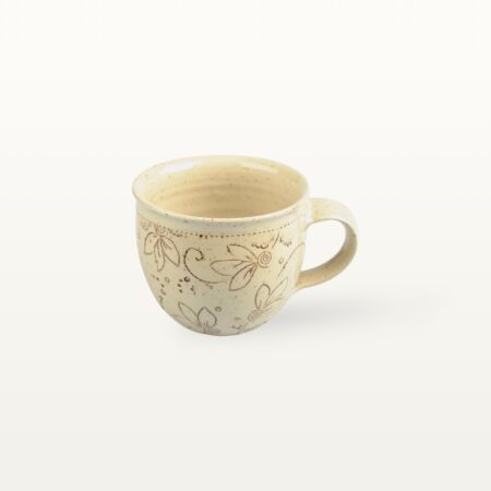 Bauchige Tasse "Liguria" - Weiß