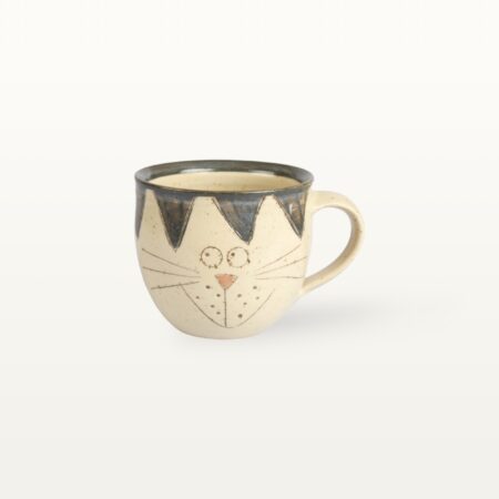 Bauchige Tasse "Schmunzelkatze" - Schwarz – Bild 2