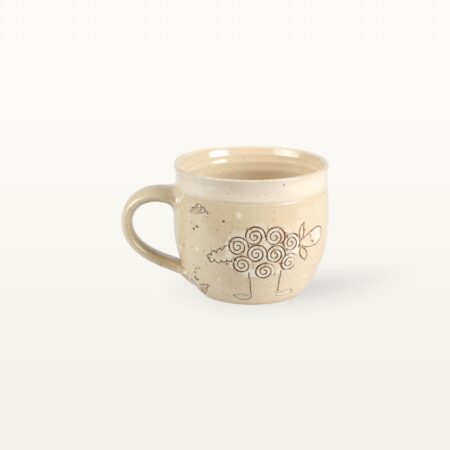 Bauchige Tasse "Wolkenschaf" - Weiß – Bild 2