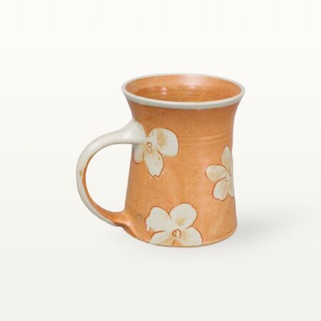 Große Keramiktasse - Shino mit Blume 6 Große Keramiktasse - Shino mit Blume – Bild 2