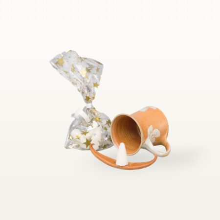 Keramiktasse / Feuerzangenbowleset mit Blume – Bild 3