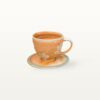 Tasse mit Untertasse - Shino - weiße Blume 11