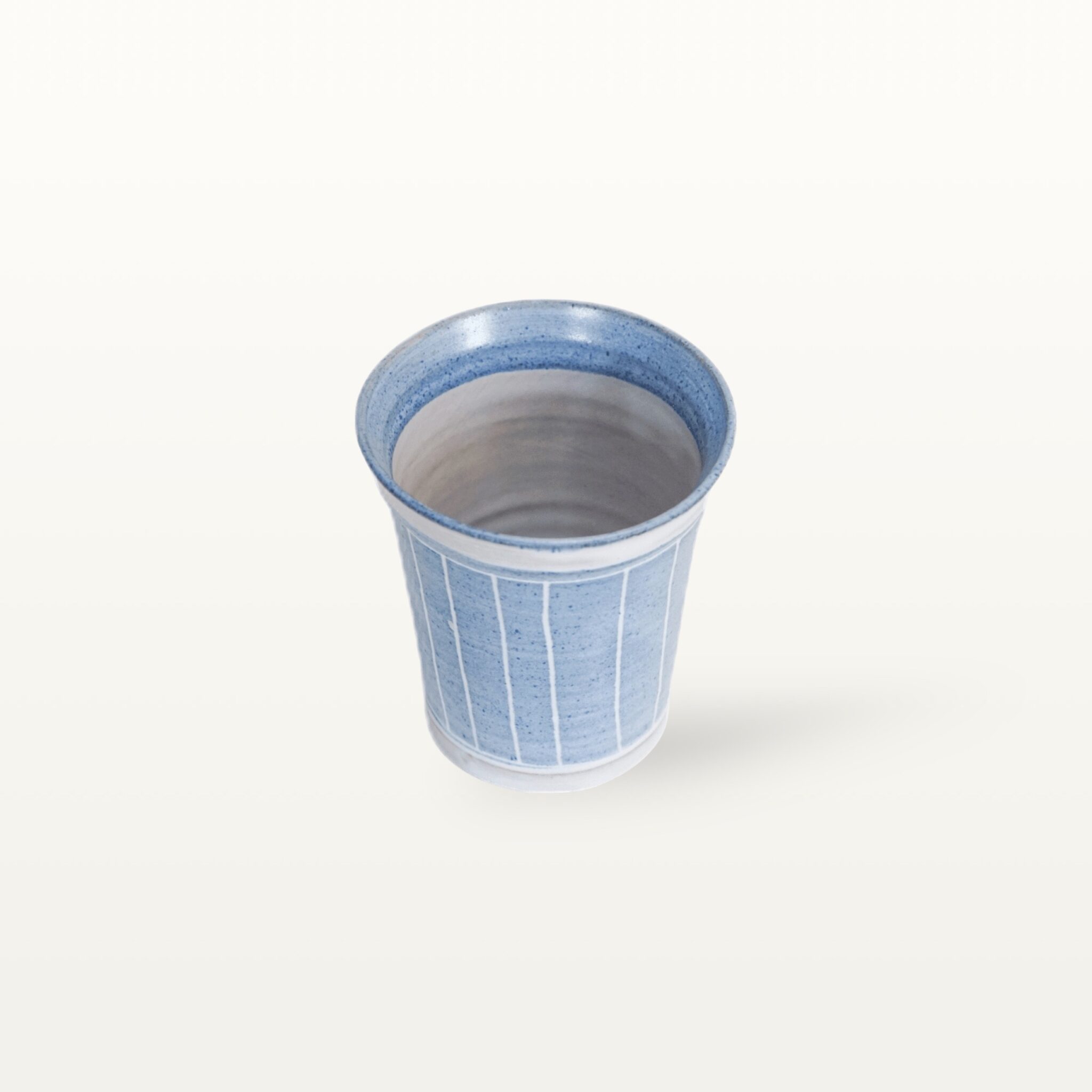 Konischer Becher "Feinstrich Blau" - Streifen 2 Konischer Becher "Feinstrich Blau" - Streifen – Bild 2