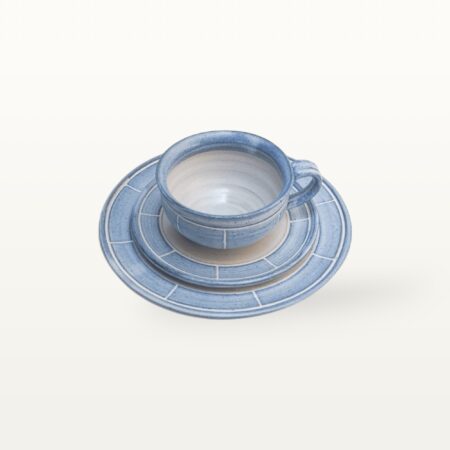 Gedeck "Feinstrich Blau"