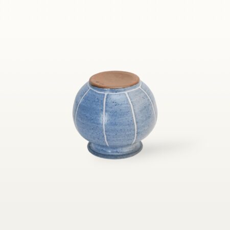 Alternative view of Kugelvase "Feinstrich Blau" - Weiter Hals