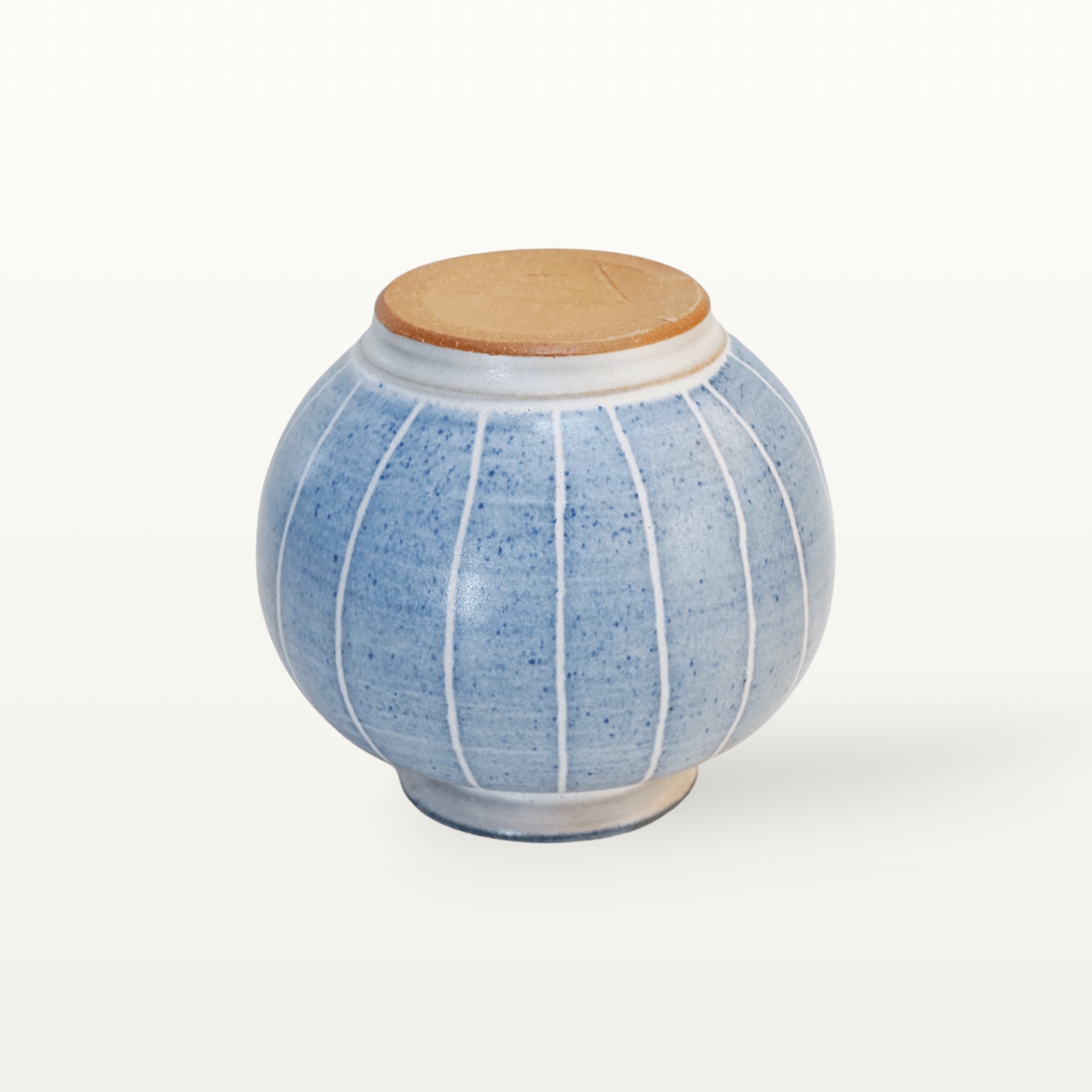 Kugelvase "Feinstrich Blau" - Mit Hals 3 Kugelvase "Feinstrich Blau" - Mit Hals – Bild 3