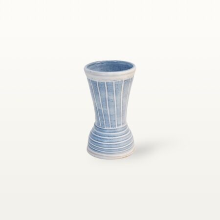 Mittlere Vase "Feinstrich Blau" - öffnend