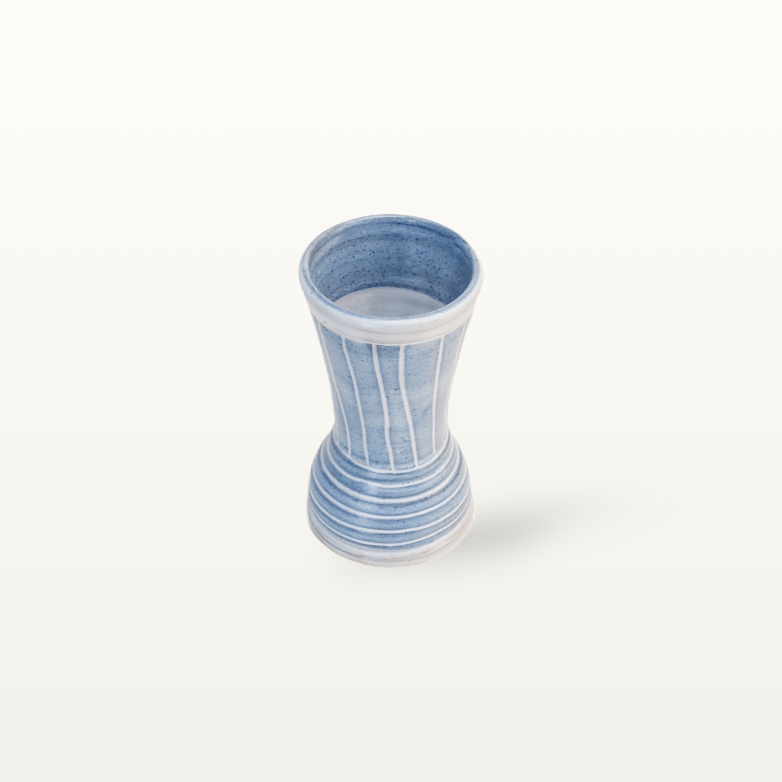 Alternative view of Mittlere Vase "Feinstrich Blau" - öffnend