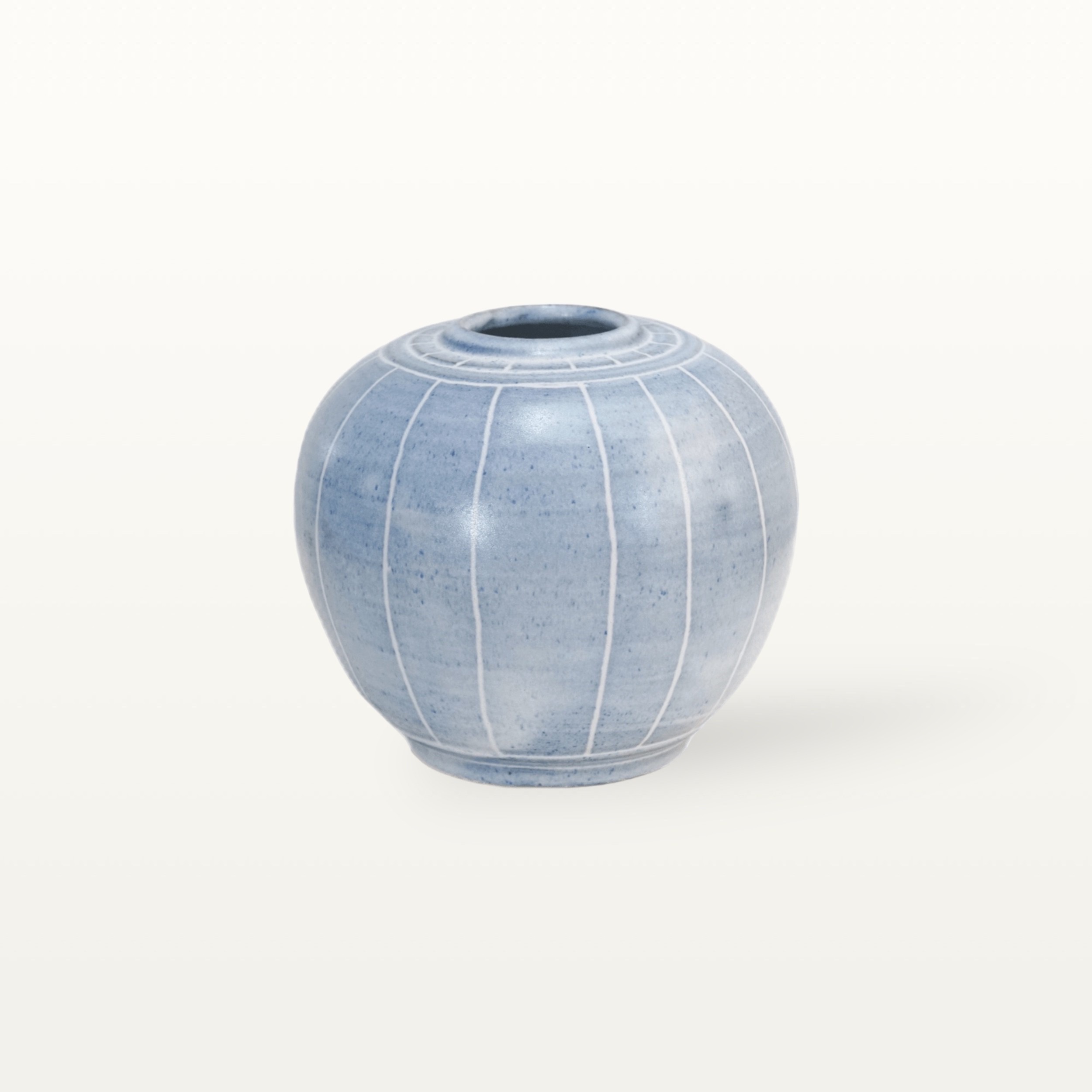 Kugelvase "Feinstrich Blau" - Streifen 1 Kugelvase "Feinstrich Blau" - Streifen