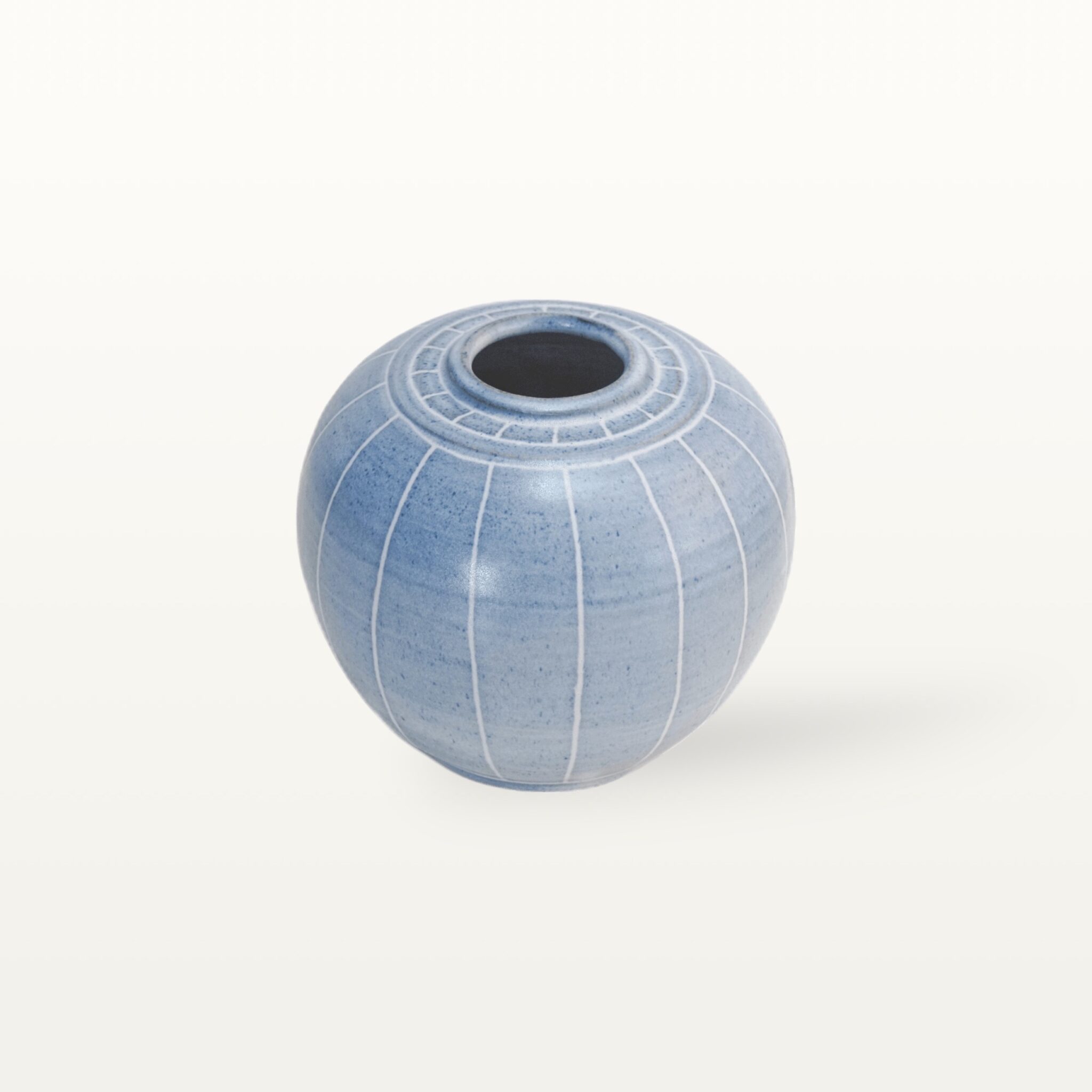 Kugelvase "Feinstrich Blau" - Streifen 3 Kugelvase "Feinstrich Blau" - Streifen – Bild 3