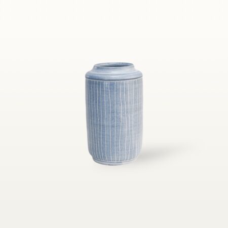Mittlere Vase "Feinstrich Blau" - beidseitig eingezogen – Bild 4