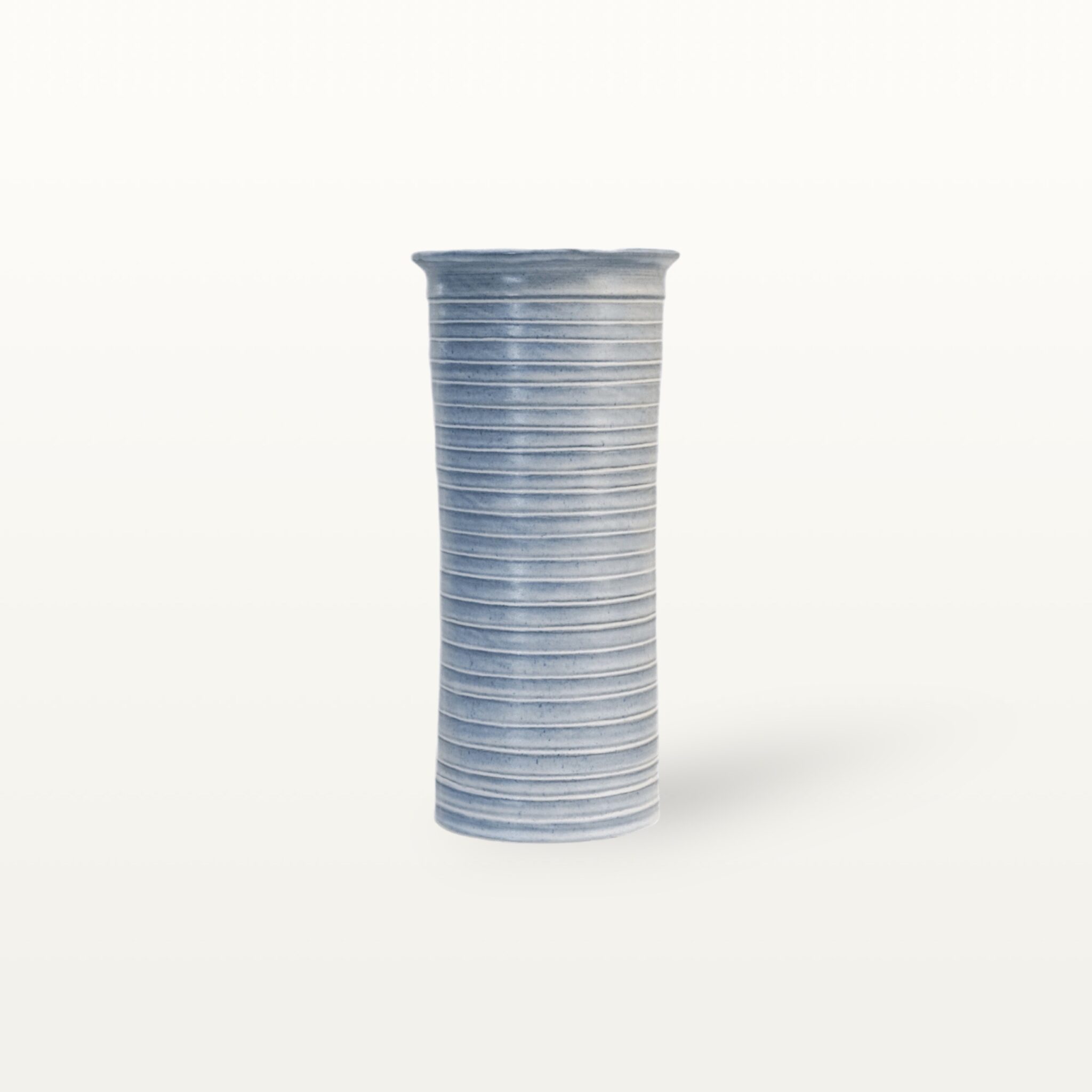 Sehr große Vase "Feinstrich Blau" - gerade geringelt 2 Sehr große Vase "Feinstrich Blau" - gerade geringelt – Bild 2