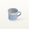 Zylindrische Tasse "Feinstrich Blau" - geringelt 10