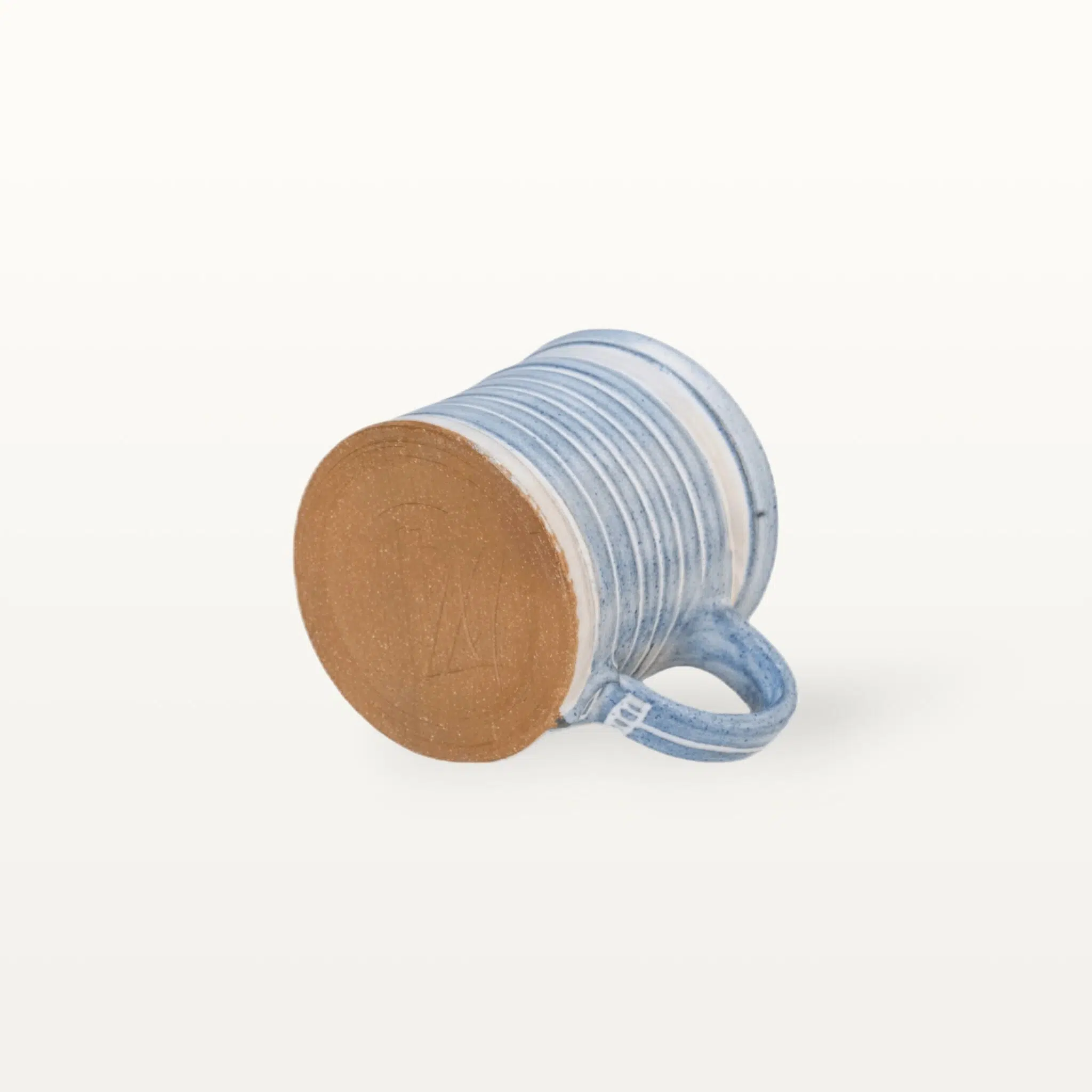 Alternative view of Zylindrische Tasse "Feinstrich Blau" - geringelt