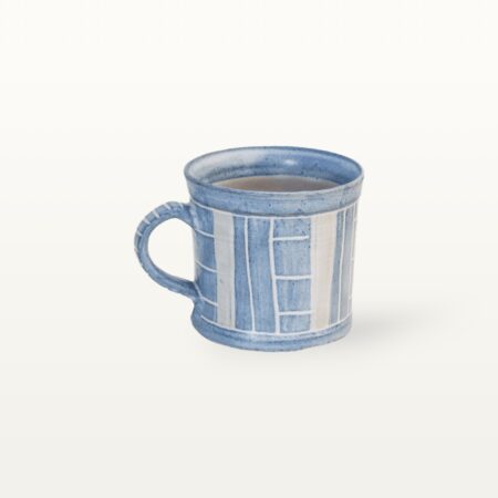 Zylindrische Tasse "Feinstrich Blau" - breite Streifen – Bild 3