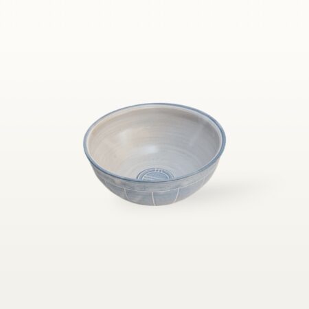 Mittlere Schüssel "Feinstrich Blau" - Streifen